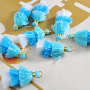 10-100Pcs Three Tier Tassel,1.5&quot; Handmade Cotton Tassel for Earring/Necklace Making,Tiered Tassels, DIY, Fashion Tassels,Jewelry Tassels