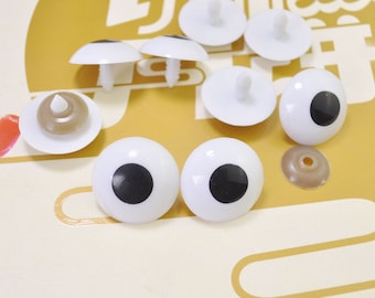 10Pairs Toy Eyes Cartoon Eyes,Round Safety Eyes,Animal Eyes,Craft Eyes,Crochet doll eyes,Plastic Eyes,Printed Eyes- 30mm.