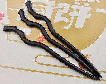 1-5Pcs Christmas Deer Black Wooden Hair Stick,7" Ebony Wood Hair Stick，High Quality Shawl Pin Fork Hair Stick,Wood Hair Stick Pin,Hair pins