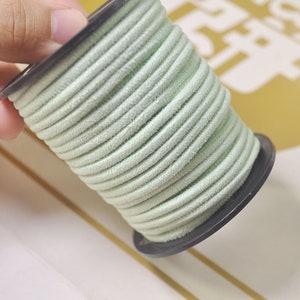 5yards 3mm Round Faux Suede Leather Cords,Aqua Leather String Cord,Faux Suede Lace,Vegan Suede Cord,bracelet/necklace cord Supplies
