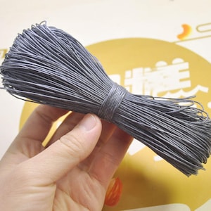 Waxed Cord ,65 meters Light grey cords,1mm Waxed Cotton Cord String, Bracelet Cord, Necklace Cord, Macrame Cord -- VC329