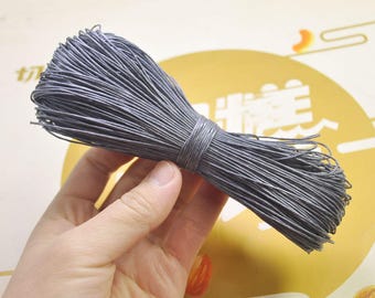 Waxed Cord ,65 meters Light grey cords,1mm Waxed Cotton Cord String, Bracelet Cord, Necklace Cord, Macrame Cord -- VC329