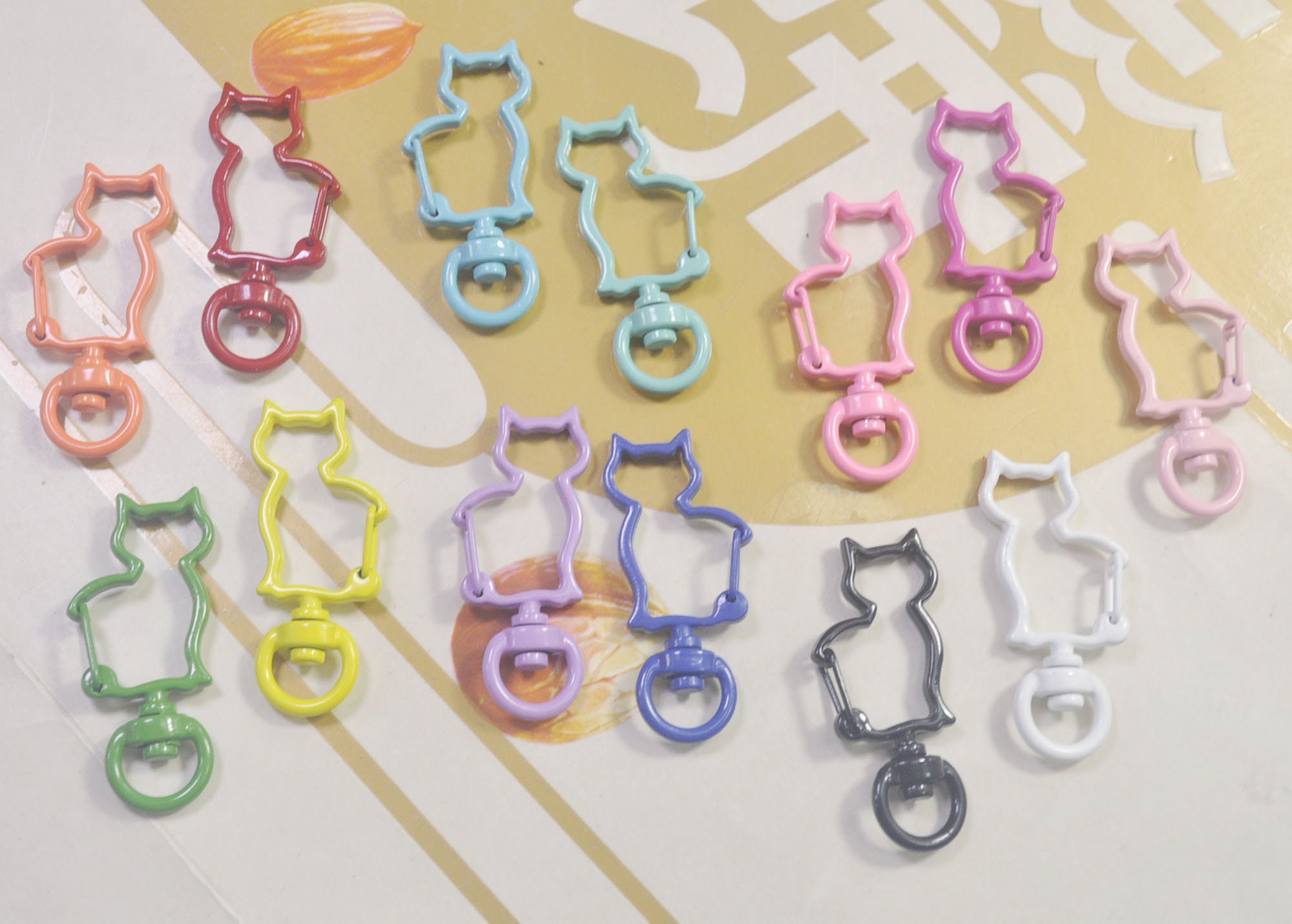  Hoement 20 Sets Dog Button Lobster Clasp Keychain Key