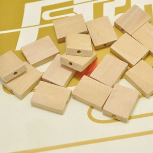 50pcs square flat wood beads,Natural Unfinished Wooden Beads,rectangle flat wooden beads,wood bead necklace,wooden bead bracelet 23x18mm