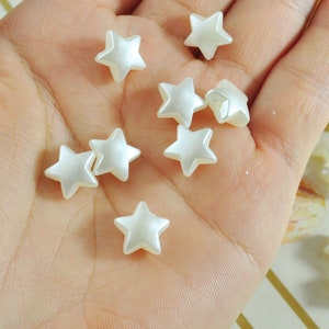 100 Stück / 200 Stück Perlen Stern Spacer Perlen, Acryl Stern Perlen, 11 mm ABS Perle weißer Stern, Sternperlen, Schmuckzubehör