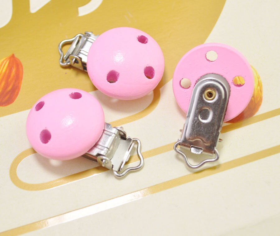 5 Pcs 1.18 Natural wooden pacifier clipslead nickel Etsy