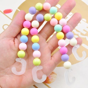 2 Candy Beaded Shoe Charm Chains,Rainbow Shoe Buckles,Acrylic Beads Charm Chains,Colorful Beads Chain,DIY Shoe Accessories,Shoe Charm Gift