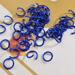 Blue Jump Ring, 50 - 500Pieces Iron Jump Rings,10mm Diameter,Jump Rings Findings