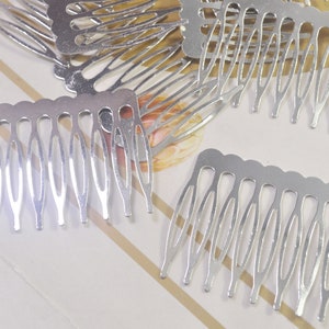 30Pcs 8 teeth Silver Metal Comb,Silver Plated Hair Combs,Wedding Bridal Comb,Hair Clip Accessories,Nickel Free,Lead Free