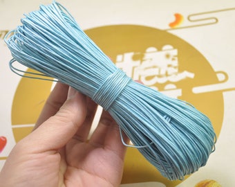 Waxed Cord ,65 meters Light blue cords,1mm Waxed Cotton Cord String, Bracelet Cord, Necklace Cord, Macrame Cord -- VC198