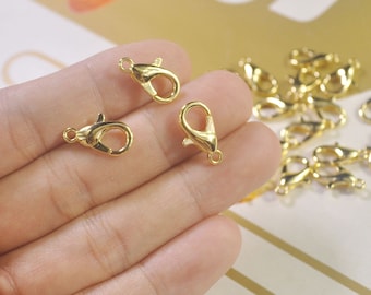 10 Pz/lotto Snap Aragosta Chiusura Ganci Oro Argento Placcato