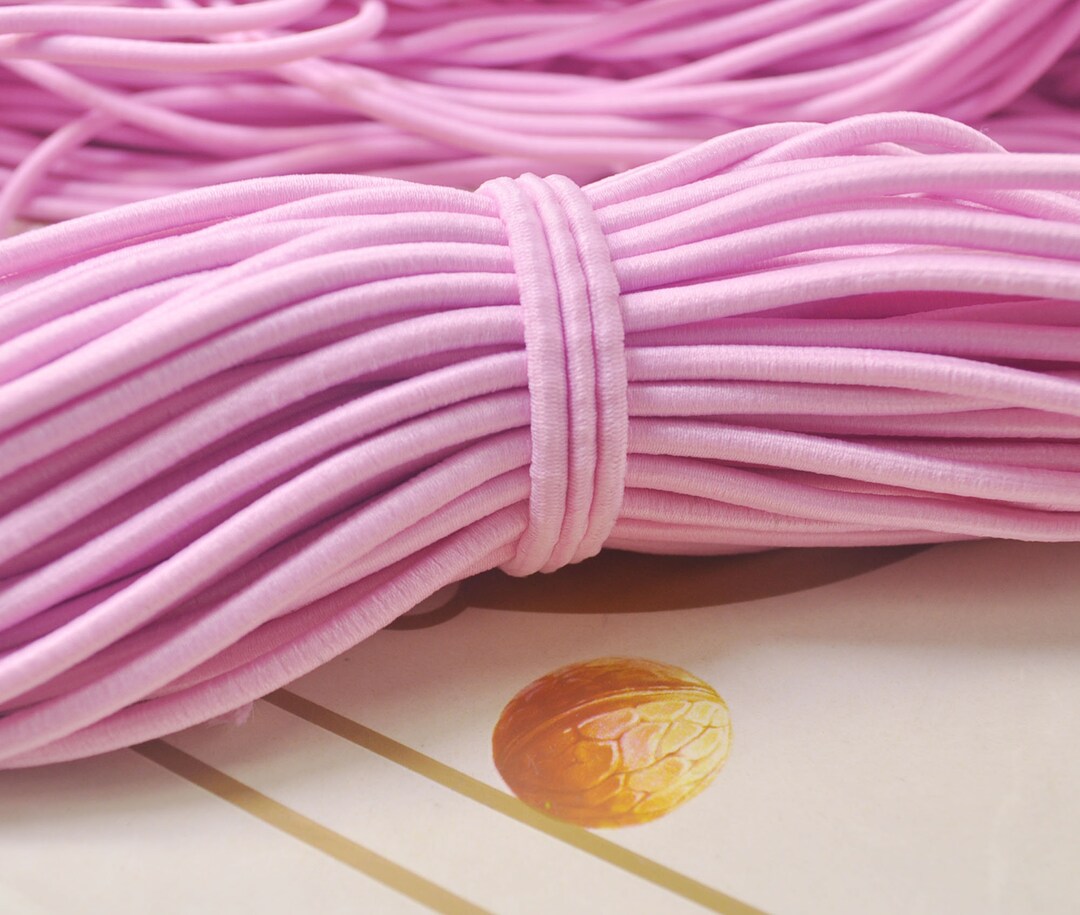 10yds Light Pink Elastic Cord,4mm Round Elastic Cord,stretch Cord
