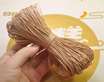 Waxed Cord ,65 meters Khaki cords,1mm Waxed Cotton Cord String, Bracelet Cord, Necklace Cord, Macrame Cord -- VC279