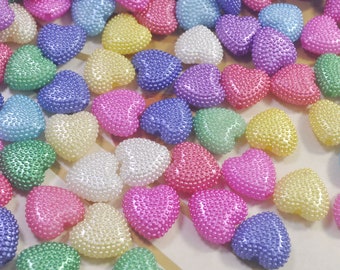 Colorful heart beads for jewelry makingABS resin heart beads,100 pcs set,15mm