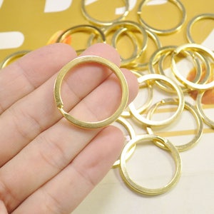 20Pcs Split Key Rings,Gold Plated Key Rings,Key Ring Findings,keychain rings 30mm