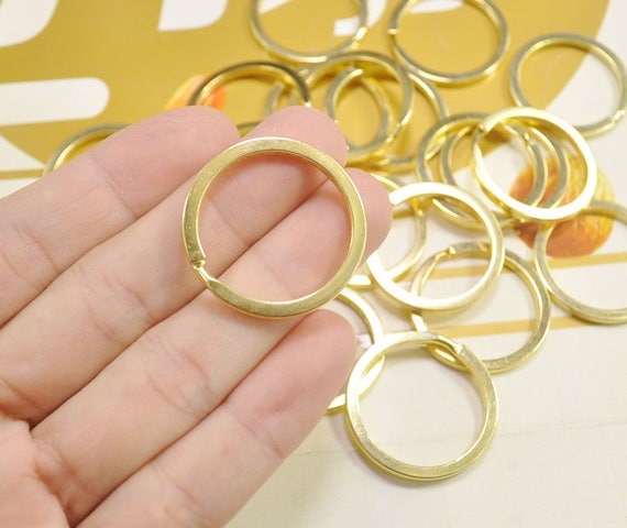 10pcs/20pcs/50pcs Golden Color Metal Split Keychain Ring Set 30mm