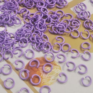 Purple Color Jump Ring, 50g(about 250Pieces) Iron Jump Rings,8mm Diameter,Jump Rings Findings