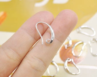 Earwires, 15pcs Earring Wires,Silver Plated Brass Earring Hooks Findings,Ear Wires,Fish Hooks, 18mm