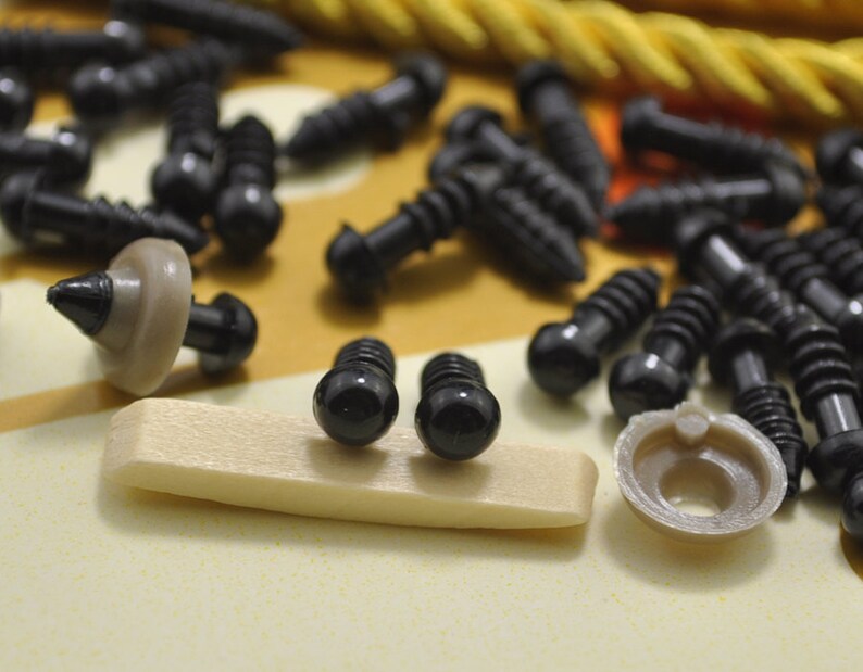 5mm 10pair Black Safety eyes Doll eyes Toy eyes Doll Parts Animal eyes Plush eyes Teddy Bears eyes Plastic eyes eye accessories 20pcs