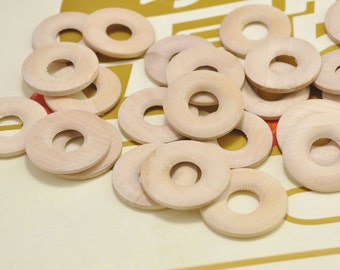 20pcs 30mm Round Wooden Ring Unfinished Natural Wood Charm Donut Earring.wood ring neckalce pendant