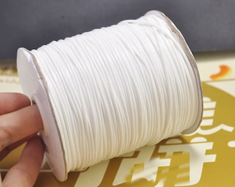 Wholesale 10Yds 1.5mm Wax Cords String Rope,White Waxed Polyester Thread,Jewelry Beading String, For Bracelet & Necklace Making