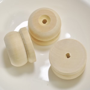 round wood bead,wooden bead,5pcs irregular natural wood beads,unfinished 34x22mm