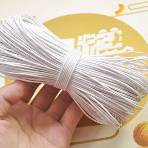 1.5mm White Waxed Cotton Cord, 20 Meters, Necklace Cord, Bracelet Cord,Waxed Cord, Beading / Craft and Jewelry Supplies -- VC101