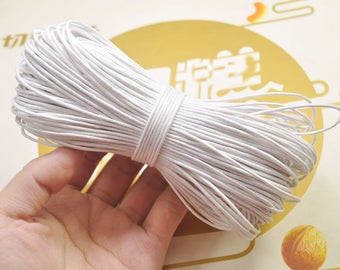 1.5mm White Waxed Cotton Cord, 20 Meters, Necklace Cord, Bracelet Cord,Waxed Cord, Beading / Craft and Jewelry Supplies -- VC101