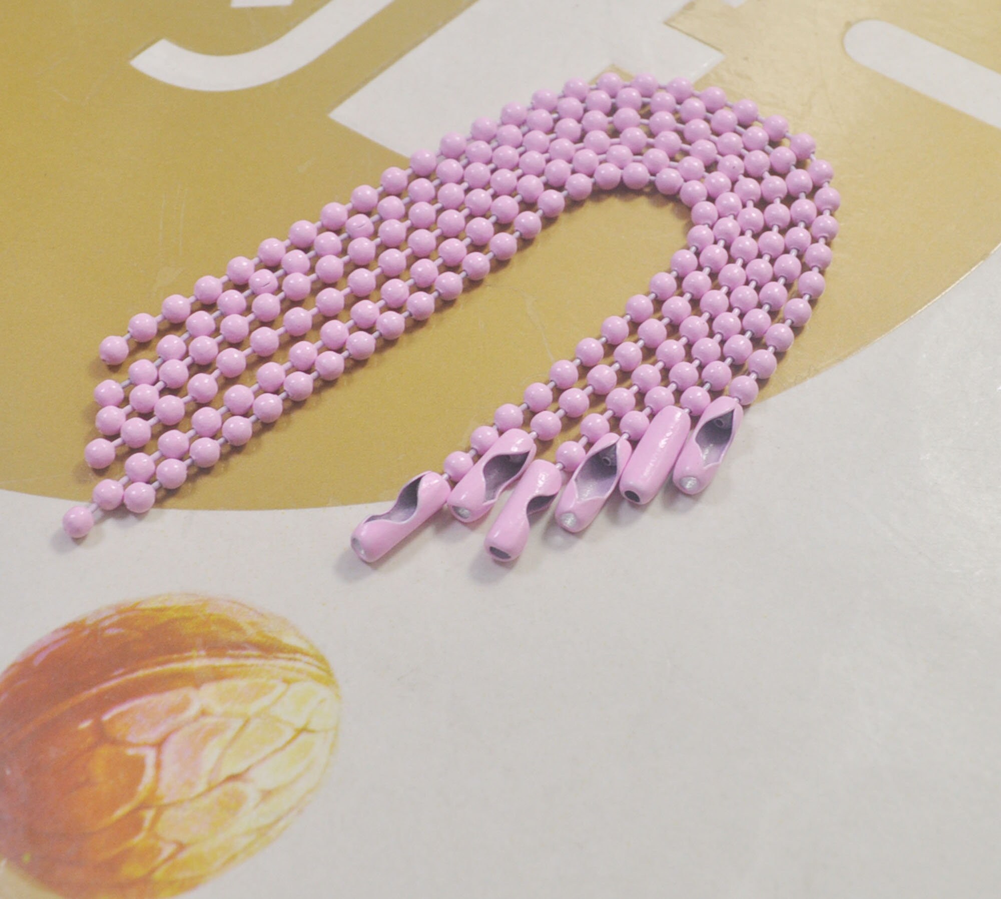 40pcs Ball Chain With Connector Clasp 2.3mm Ball Chains,mixed Color ...