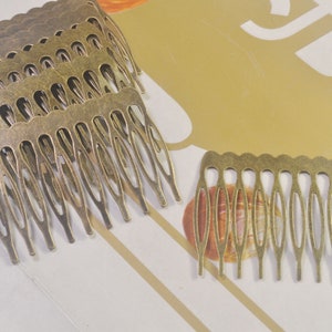 30Pc 10teeth Bronze Metal Comb,antique Bronze Hair Combs,Combs for DIY Wedding Bridal Comb Millinery Fascinators Hats Veils Hair Accessories