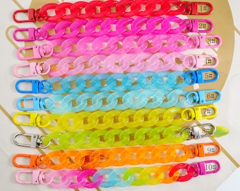 1/2Pcs Chain shoe charms,Shoe Charms,Shoe Charm Colorful Chain for Shoe,Acrylic link chain,Shoe Decoration,Choose Chain/Lobster Clasp Color