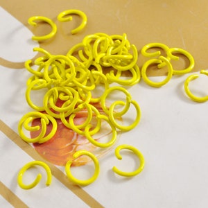 Yellow Jump Ring, 50 - 500Pieces Iron Jump Rings,10mm Diameter,Jump Rings Findings