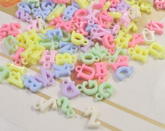 Acrylic alphabet letter Beads,Acrylic alphabet letter Pendants, Acrylic or Resin Beads,Mixed Color beads,150 pcs set