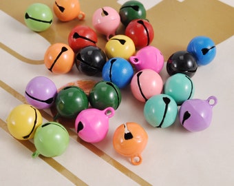 10-50Pcs Colorful Cat Bells ,Round Jingle Bell,Cat Collar Bells,Pet Collar Bells,Dog Bell,Pet Accessories,14mm