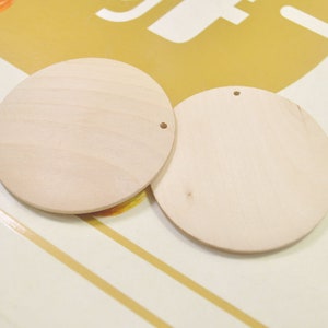 15pcs 60mm Large Round wood pendant, unfinished,wooden earring pendant,necklace pendant,wood beads,handmade bead supplies