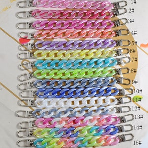 Chain shoe charms,15 Colors Shoe Charms,Shoe Charm Pearl Color Chain for Shoe,Acrylic link chain,Shoe Decoration,Choose Chain Color
