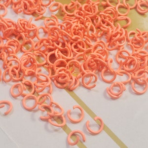 Orange Color Jump Ring, 50g(about 250Pieces) Iron Jump Rings,8mm Diameter,Jump Rings Findings
