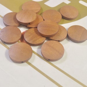 30 pcs Brown Flat Round Wood Bead,Painted Wood Circles Wooden discs, wood disk ,Unfinished Wooden Beads for jewellry,25x5mm