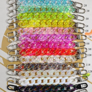 Chain shoe charms,15 Colors Shoes Charms,AB Color Chain for Shoes,Acrylic link chain,Shoe Decoration,Shoe Charm Gift,Choose Chain Color