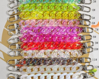 Chain shoe charms,15 Colors Shoes Charms,AB Color Chain for Shoes,Acrylic link chain,Shoe Decoration,Shoe Charm Gift,Choose Chain Color