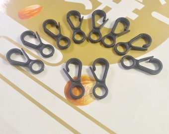 50 pezzi di ganci in plastica nera, ganci per guanti in plastica, fibbie, ferramenta, moschettone di sicurezza utilizzato per collane con mascherina.