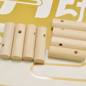 20pcs Wood Stick,Unfinished Natural Wood Bead,,round stick 40x12mm
