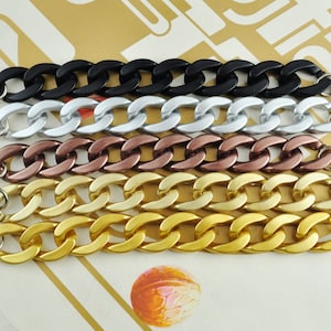 18CM Length Chain shoe charms,Gold/Silver/Coffee/Black Shoe Charm,Shoe Charm Chain for Shoe,Acrylic link chain,Shoe Decoration