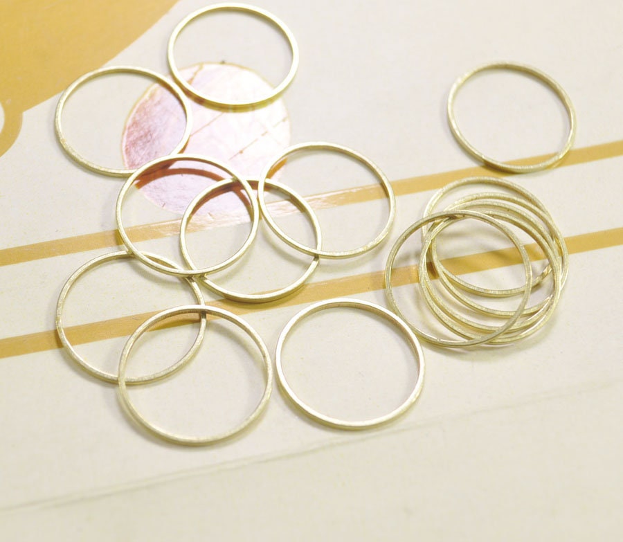 Raw Brass Circle Rings,brass Connector Rings - 50pcs Raw Brass Ring ...