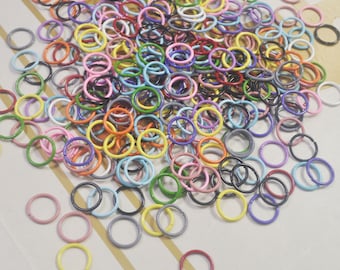 10mm Iron Jump Rings, Mixed Color Jump Rings Open 10x1mm 18g(about 100Pieces) Jumprings Jump Rings Link Connector Open Jump Rings