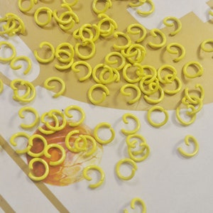 Yellow Color Jump Ring, 50g(about 250Pieces) Iron Jump Rings,8mm Diameter,Jump Rings Findings