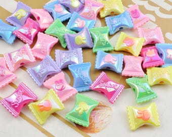 パステルフルサイズロリポップキャンディチャーム、ロリポップ