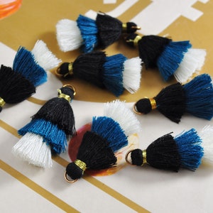 10-100Pcs Three Tier Tassel,1.5&quot; Handmade Cotton Tassel for Earring/Necklace Making,Tiered Tassels, DIY, Fashion Tassels,Jewelry Tassels