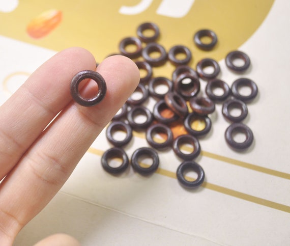 50Pcs 12MM brown wood leopard print round Charms spacer beads DIY Findings