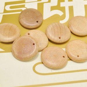 15 pcs Flat Round Natural Wood Bead, Natural Wood Circles Wooden discs Unfinished round disk Bead,handmade bead supplies 30x6mm